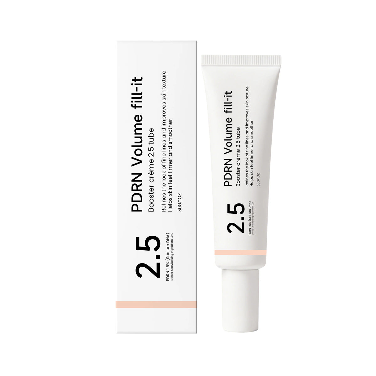 95% Sodium DNA PDRN Volume Fill-it Booster Neck&Facial Cream Adenosine Fine Lines Refining Cream Anti Aging Facial Moisturizer Skin Texture Smoothing Elasticity Restoring Barrier Repair Deep Hydrating Korean Skincare Tube 30g
