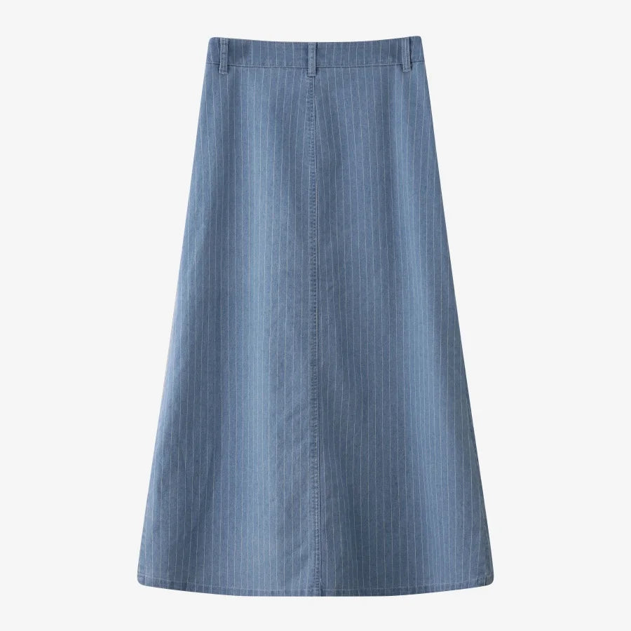 AS  SS26 pinstripe denim skirt fashion woman clothes lady wear
