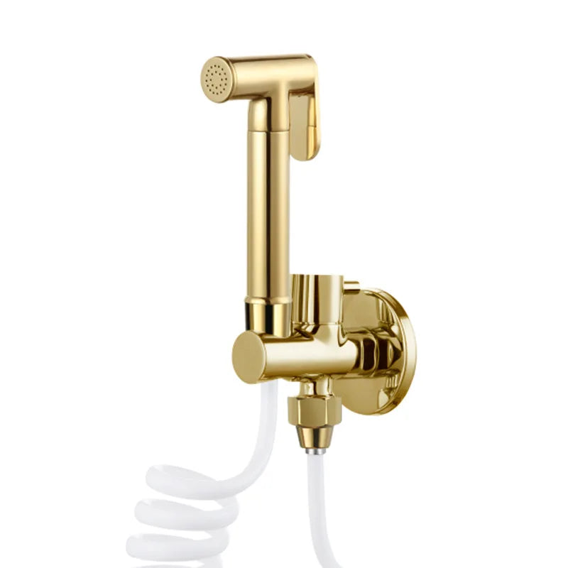 Brass Handheld Toilet Bidet Sprayer Set Accessories Black Bidet Faucet for Bathroom Sprayer Shower Head Self Cleaning White