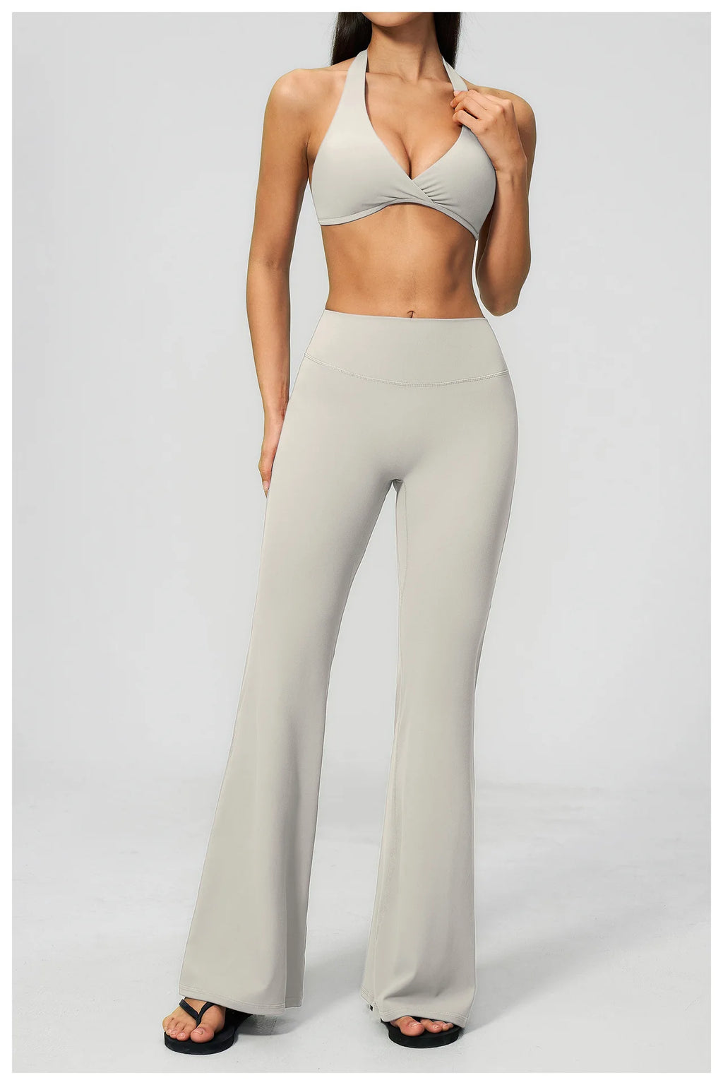 Women Tracksuits 2PCS Yoga Suit Gym Outfits Workout Clothing Deep V Workout Bra High Waist Butt Lift Pants Outdoors Sports Set