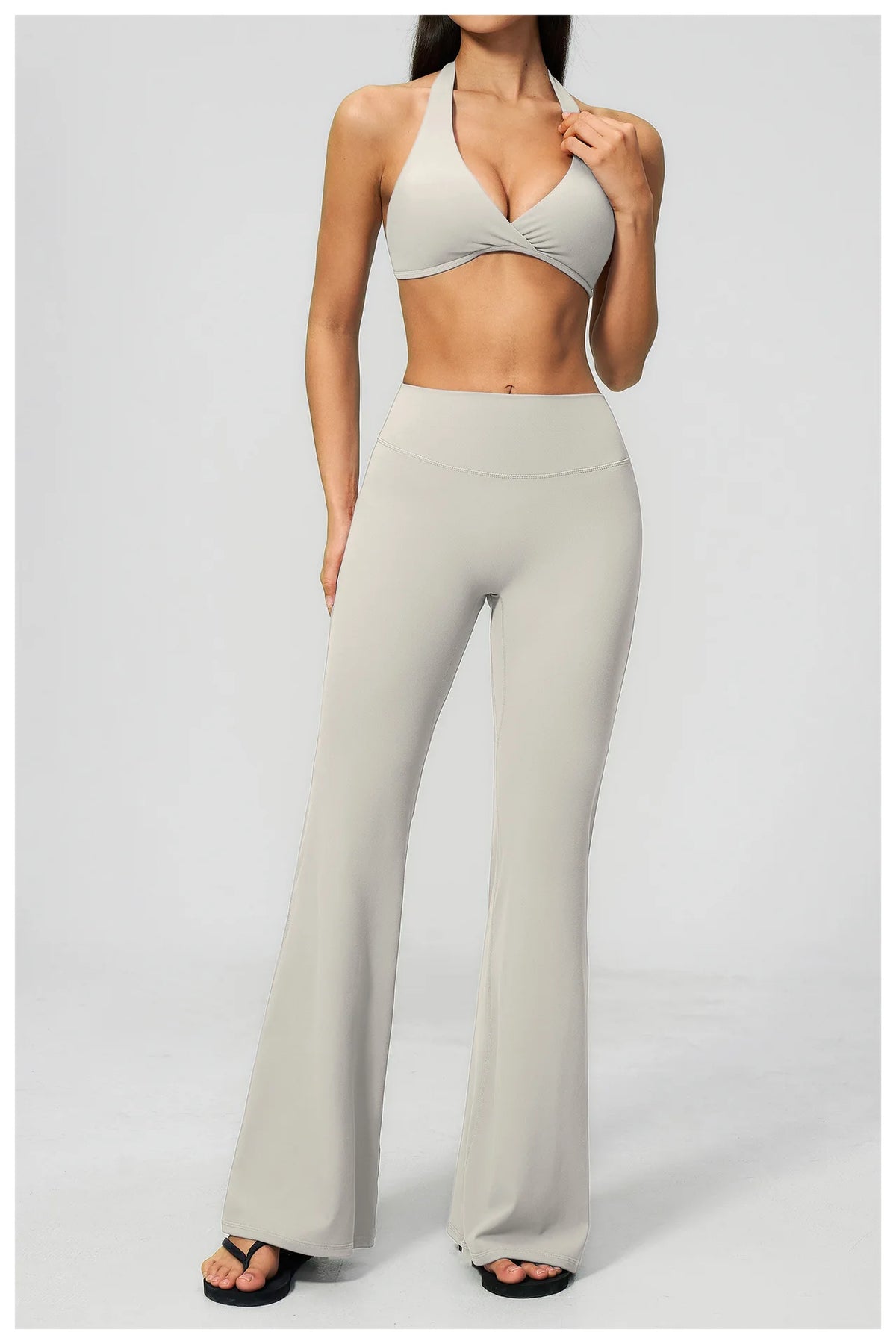 Women Tracksuits 2PCS Yoga Suit Gym Outfits Workout Clothing Deep V Workout Bra High Waist Butt Lift Pants Outdoors Sports Set