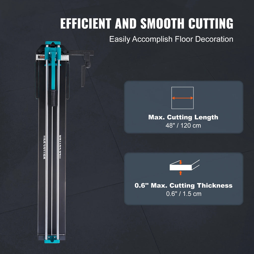 SucceBuy Manual Tile Cutter Porcelain Ceramic Tile Cutter with Tungsten Carbide Cutting Wheel Infrared Positioning Anti-Skid