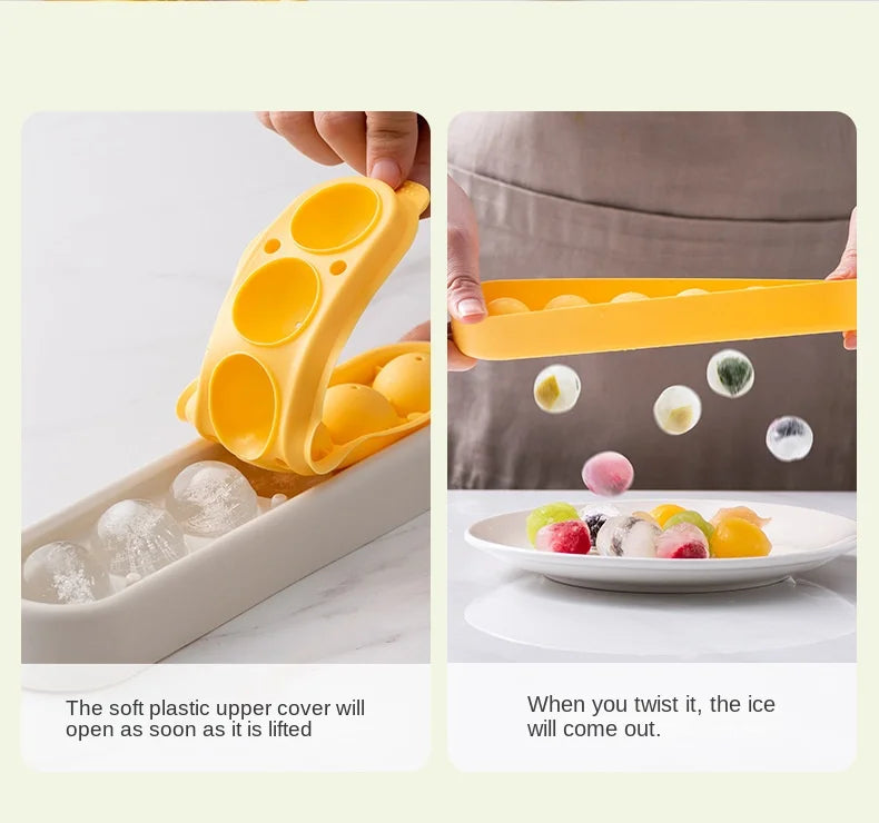 Zackoo Ice Cube Tray Food Grade Silicone Ice Grid Mold Household with Lid   Candy Bar Kitchen Gadgets in Summer