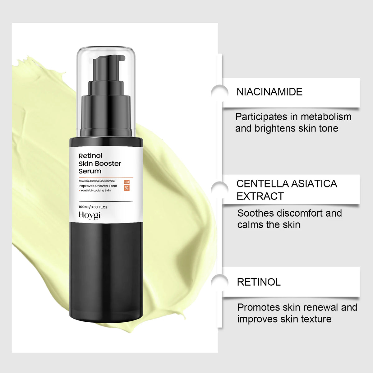 Hoygi Retinol Serum 100ml Face Serum For Fine Lines Wrinkles Dullness Skin Brightening Firming Treatment Korean Skin Care