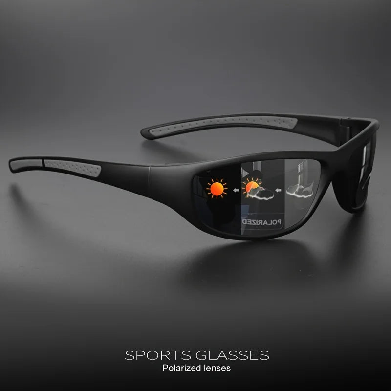 1/3PCS Polarized Sports Sunglasses Set High-Quality Photochromic Wraparound Lenses for Cycling Fishing Driving Night Vision, UV