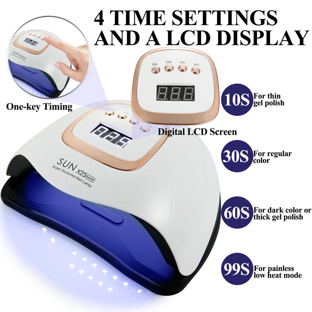 81 LEDs Professional Nail Dryer LED UV Lamp SUN X25 for Nails Gel Polish Dryer Light Nail Art Accessories Curing All Gel Nail