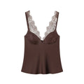 HH Elegant Women Lace Splice Sexy Satin Sling Tops 2026 Spring Summer Fashion Female V-Neck Backless Slimming Underwear Vest