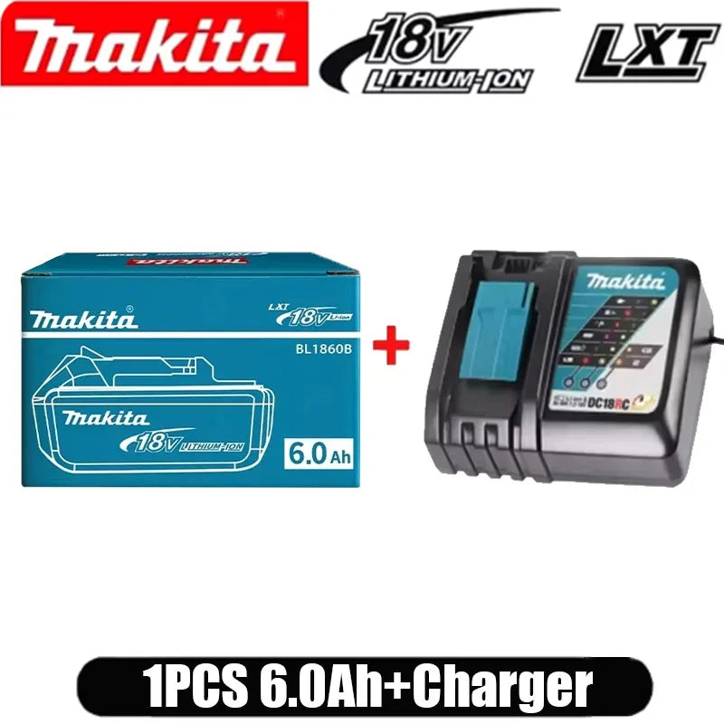 6Ah 100% Original Makita 18V Battery BL1860B Rechargeable Lithium-Ion Battery for Makita 18V Power Tools Replace the Battery.