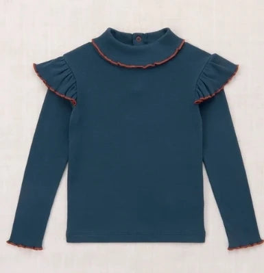 Kids Girls T Shirts Blouse and Pant Set 2026 Autumn Long Sleeve Ruffle Children's Tee Printed Retro Dress Outfwear Clothing