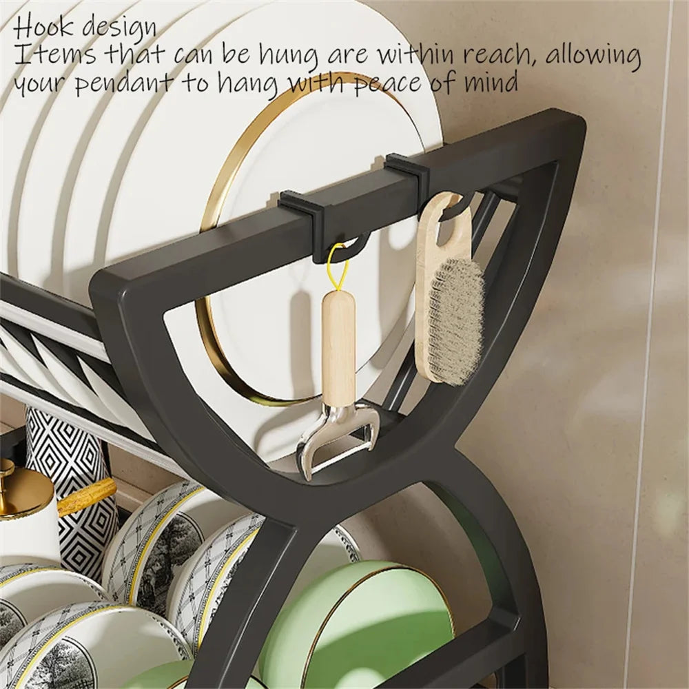 Kitchen Storage Rack, Bowl And Dish Storage Rack, Drain Rack, Household Multifunctional Bowl And Chopstick Rack Storage Box ﻿