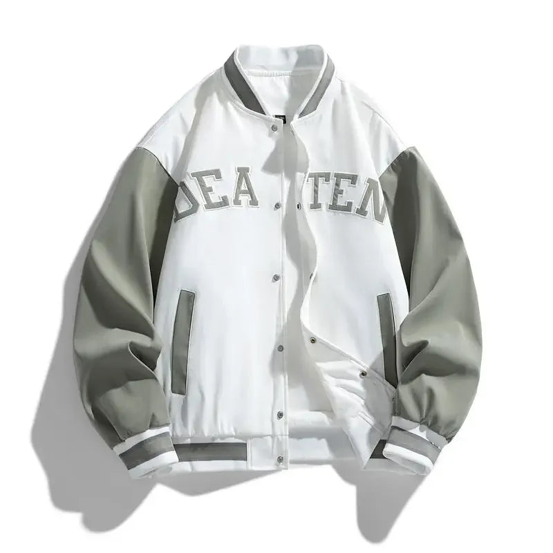 Plus Size 8XL 9XL 10XLMen Varsity Jackets Baseball Coat Stand Collar Long Sleeve Jackets Man Casual Outerwear Big Size Clothing