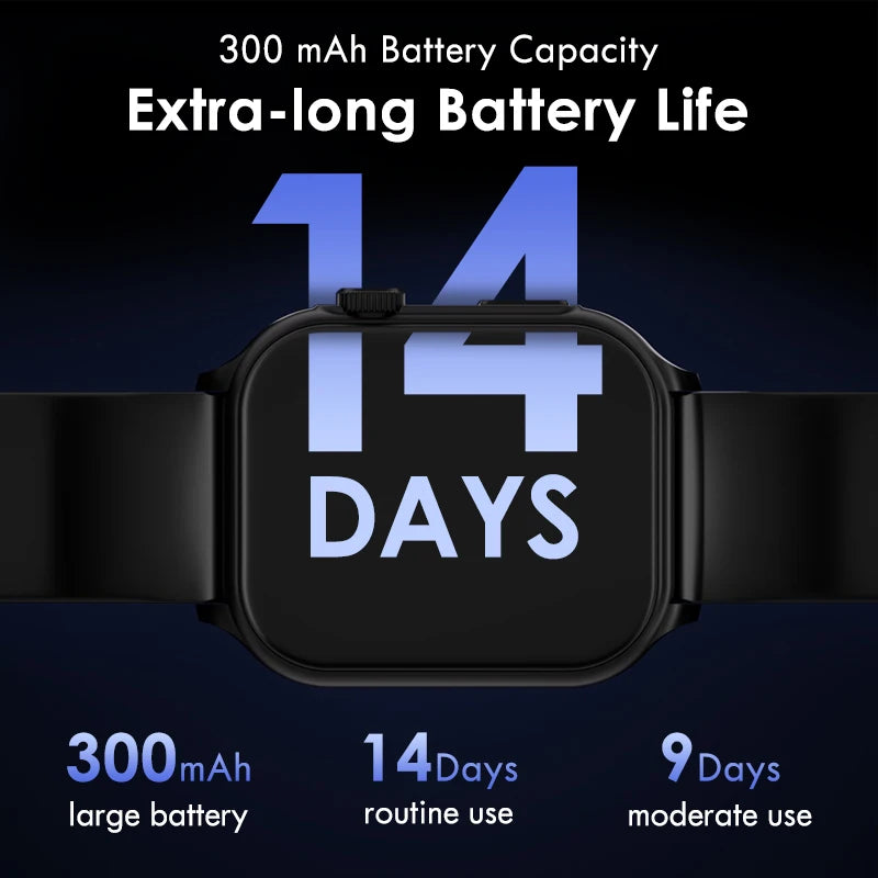 Original LENOVO Smart Watch 1.96'' HD AMOLDE IP68 Waterproof Fitness Tracker Bluetooth 5.4 Phone Calls Smartwatch for Men Women