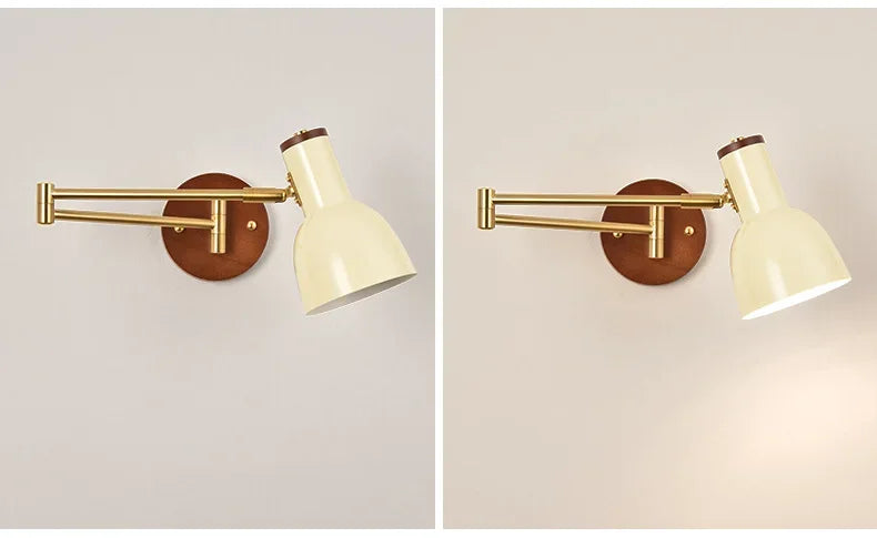LED Bedroom Bedside Wall Lamp Swing Arm Wall Light Folding Telescopic Study Reading Lamp Study Decor Sconce Lighting