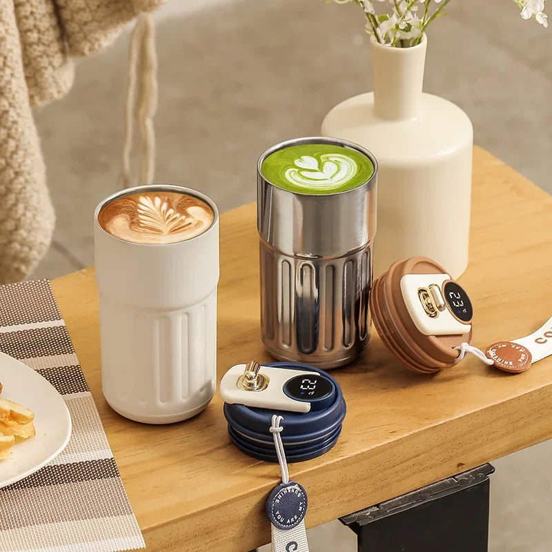 450ML Stainless Steel Thermo Water Bottle LED Temperature Display Coffee Cup Keep Cold and Heat Thermal Mug Travel Vacuum Flask
