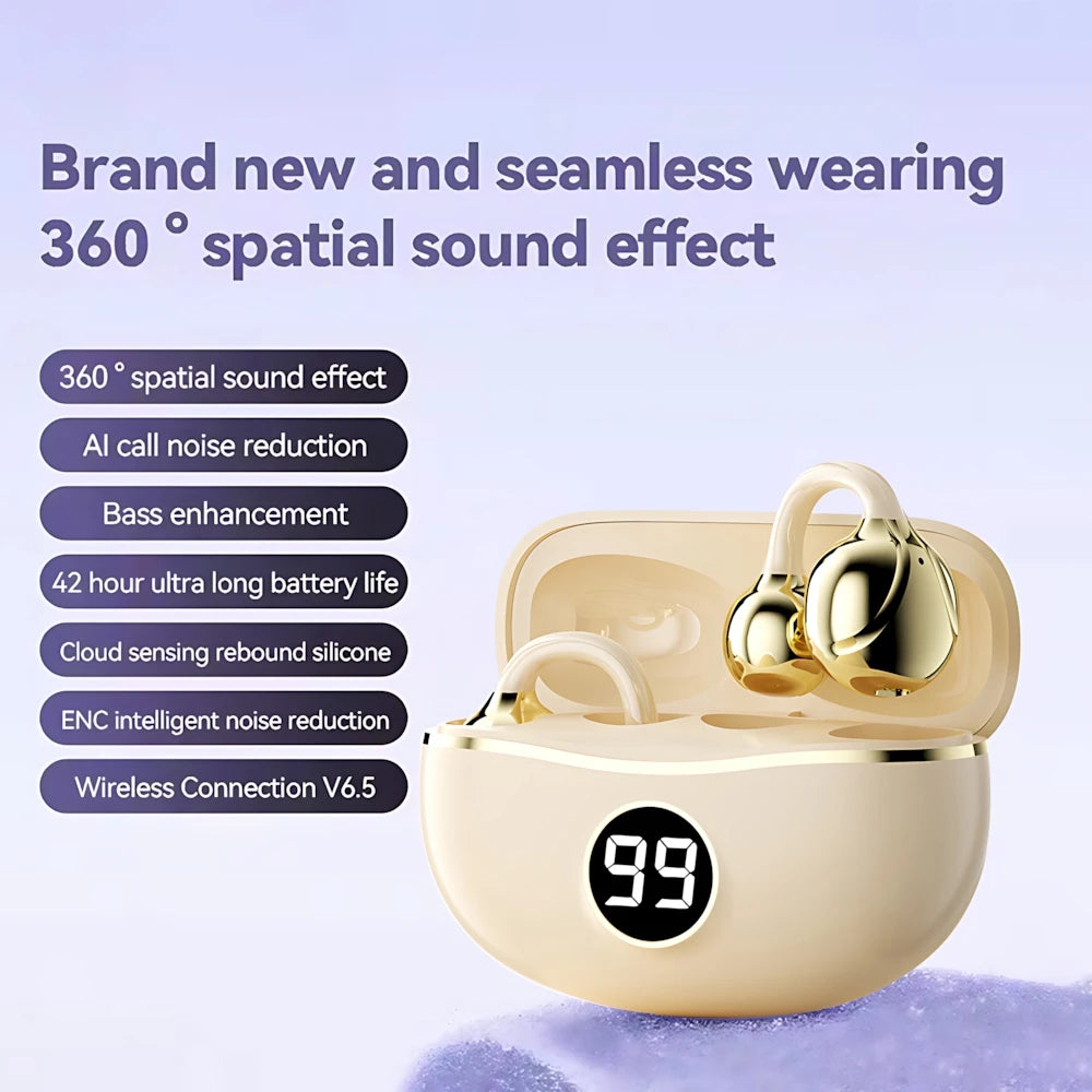Original OWS Ear Clip Earphones Bluetooth 5.3 Wireless Earphone ENC HD Call Noise Reduction Headphones Sports Earbuds For iPhone