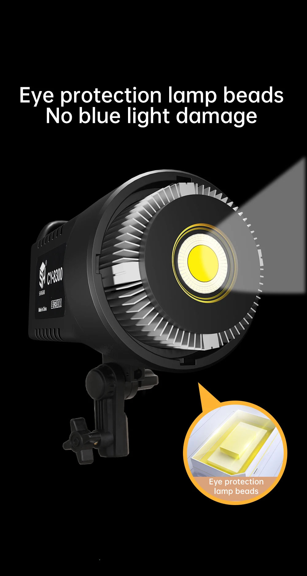 115/135W Photography Bowens Lighting LED 220V Video Studio Daylight-Balanced Lamp Portrait Flash Studio 3000-6000K 3 Colors