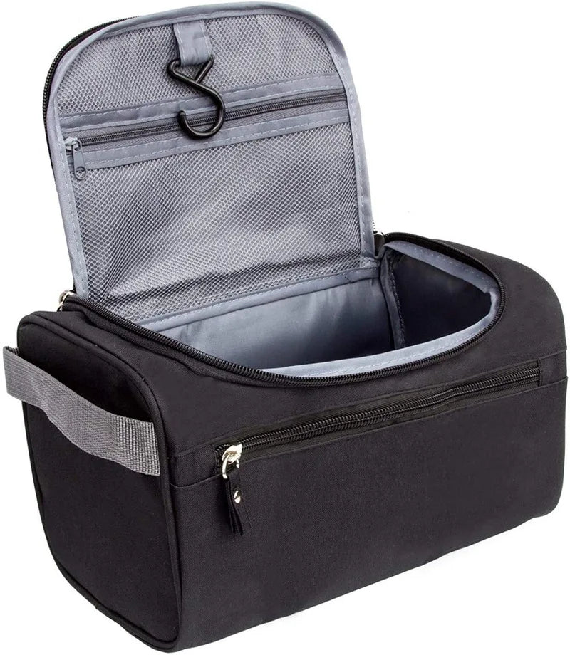 Large-Capacity Toiletry and Cosmetic Storage Bag, Lazy Person's Makeup Bag, Multifunctional with Hook and Waterproof Zipper