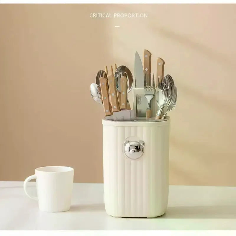 Multifunctional Kitchen Tool Holder Organize Utensils Space-Saving Durable Storage Box