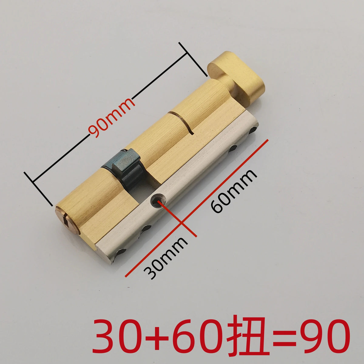 Super D-grade 8-track Single Opening with Knob Anti-theft Cylinder,Universal Lock Core for Iron and Wooden Doors,8 Keys Cilindro