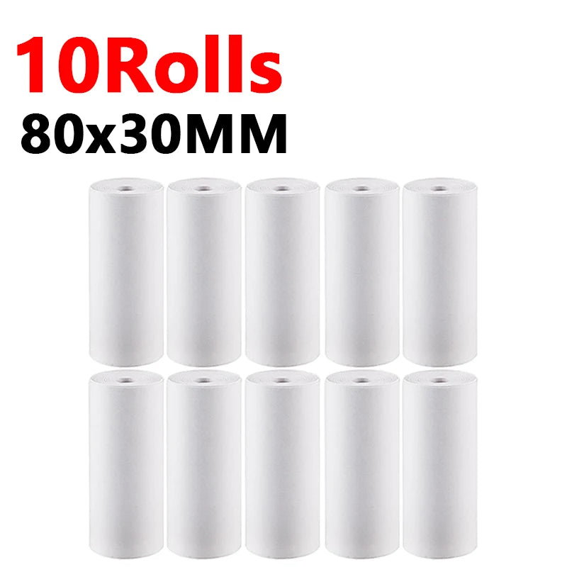 80mm Thermal Receipt Paper 3/6/10Rolls White Paper For 80mm Mini Portable Thermal Receipt Bill Printer For Business Printing