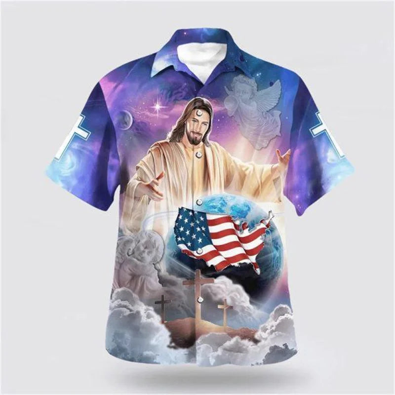 Jesus Love Me God Loves The World  Hawaiian Shirts Mens Womens Fashion Cool Beach Shirts Summer Cool Floral Shirt Tops Clothes