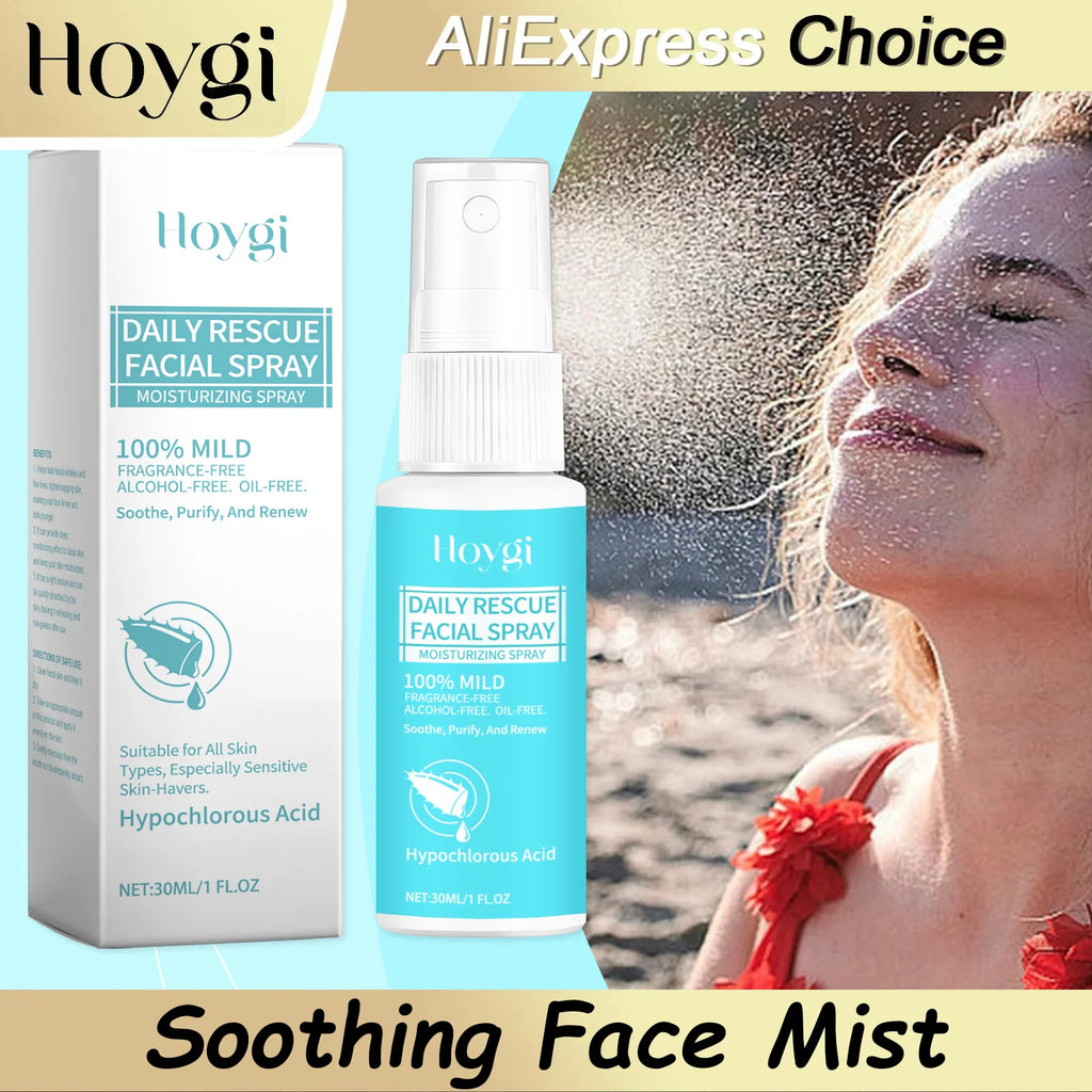 HOYGI Face Soothing Spray Hyaluronic Acid Toner Skin Care Deep Hydration Moisturizing Facial Mist Nourishing Relieve Redness