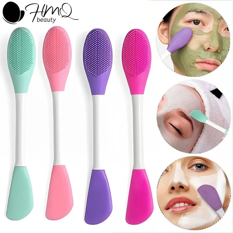 8/4/2pcs Face Brush Set Silicone Facial Mask Applicator Double-head Lotion Spatula Blackhead Face Lip Exfoliator Skin Care Tools