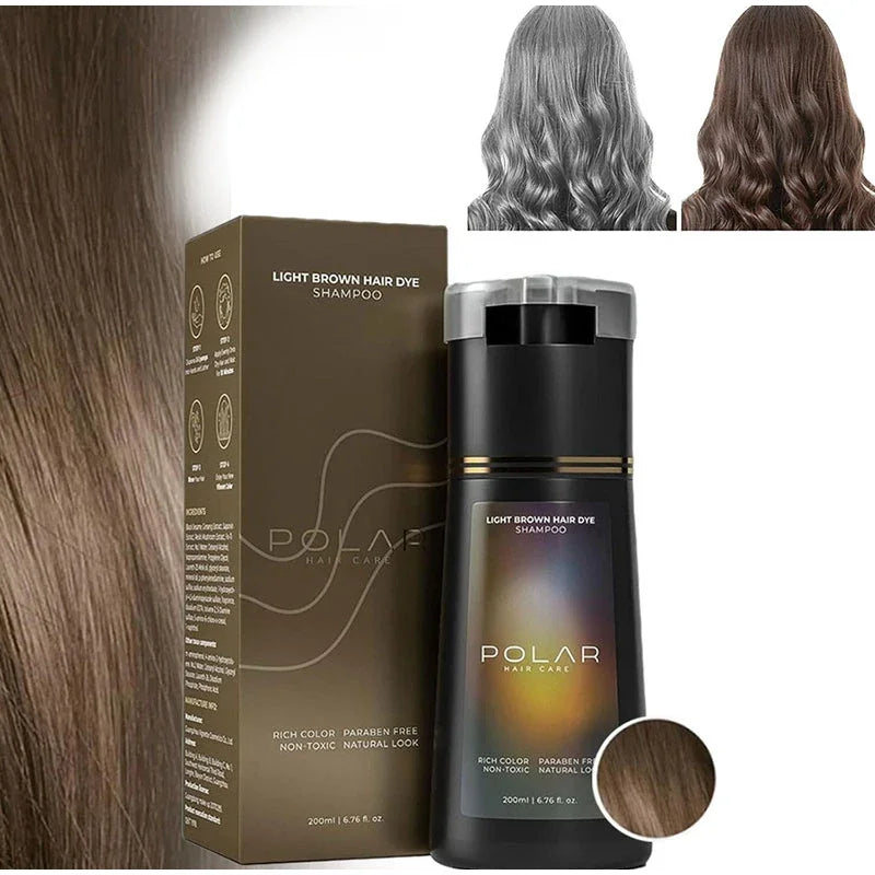 Hair Dye Coloring Shampoo 3 in 1 Instant Hair Dye Shampoo Nourish Long Lasting Color Dye For Women Men Gray Hair Coverage 200ML