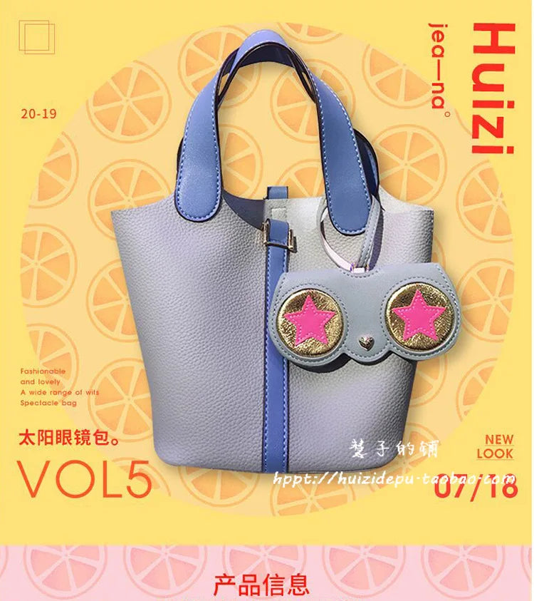 ins cartoon cute glasses case portable men and women sunglasses myopia glasses organizer bag protective sleeve glasses bag charm