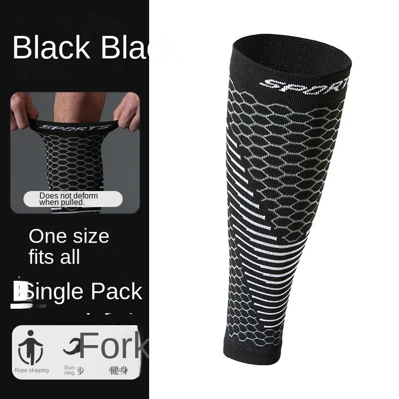 Sports Calf Compression Leg Sleeves for Running, Elastic Anti-Fatigue Shin Guards for Men Women Breathable Athletic Leg Support