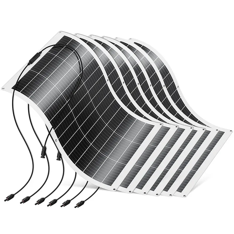Flexible Solar Panels 150W Waterproof Monocrystalline Solar Panel Camping RV Home Charge 12V for Home RV Yacht Boat Car