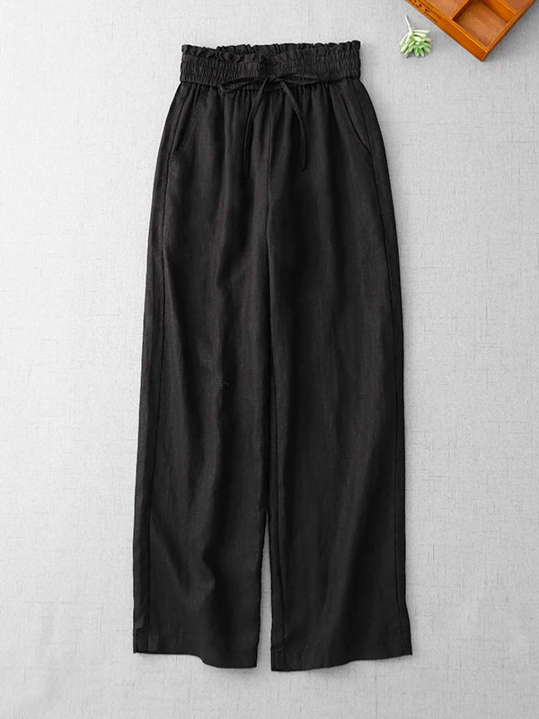 High Waist Wide Leg Pants Women's Thin Drapey Loose Casual Straight Long Trousers plus Size Comfortable Slimming Summer Pants