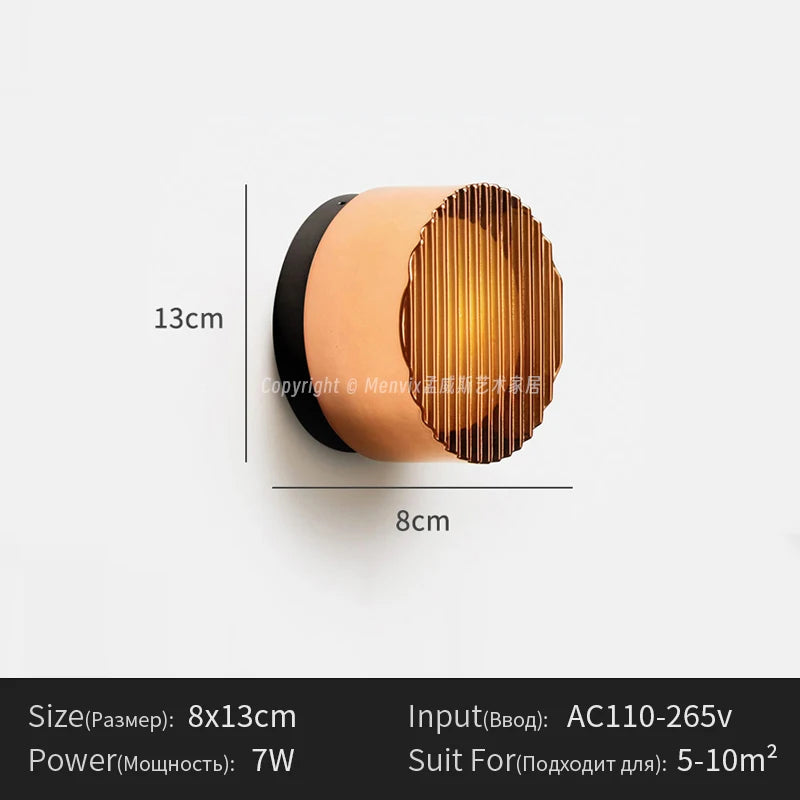 Postmodern Light Luxury Wall Lamp Nordic Minimalist Bedroom Living Room Creative Hallway Foyer Bedside Homestay Ceiling Light