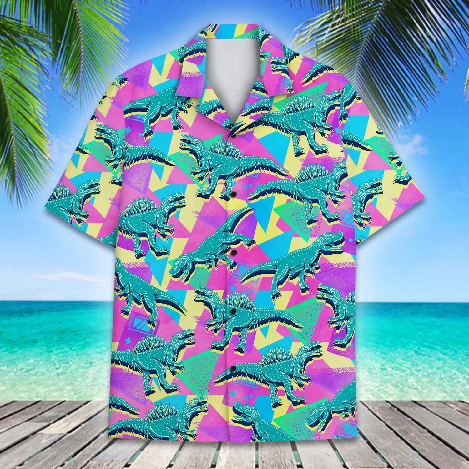 Retro Disco Music Cube Hawaiian Shirts For Men Galaxy Pop Skateboard Mens Hawaiian 80s 90s Shirts Short Sleeve Hip Hop Shirts