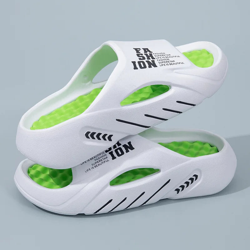 Summer Soft Sole Slides Men Flip-flops Men's Sandals Men Letter Print Slippers Sides Indoor Outdoor Sandals Beach Casual Shoes