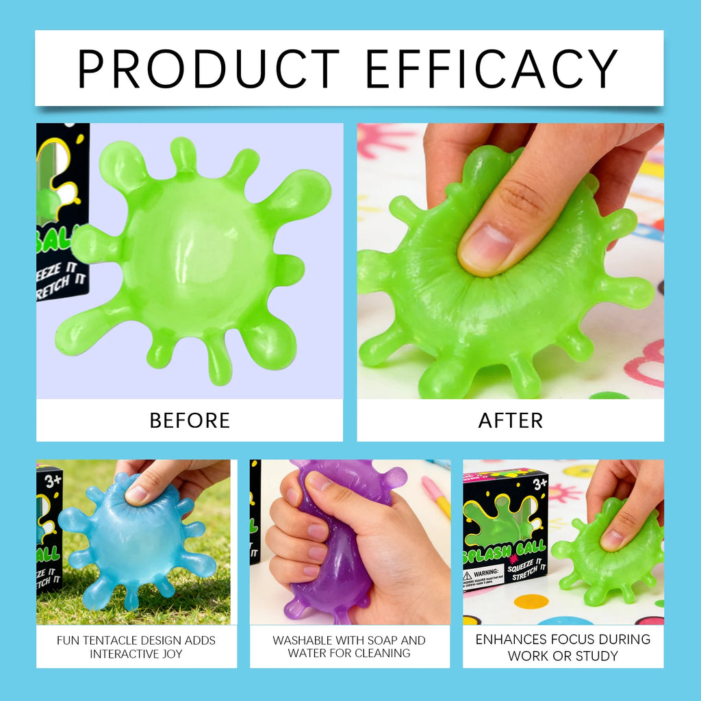 Splash Shaped Pinching Ball Slow Rebound Pressure Relief Ball Maltose Decompression Toy Squeeze Balls Blind Box Party Gif Toys