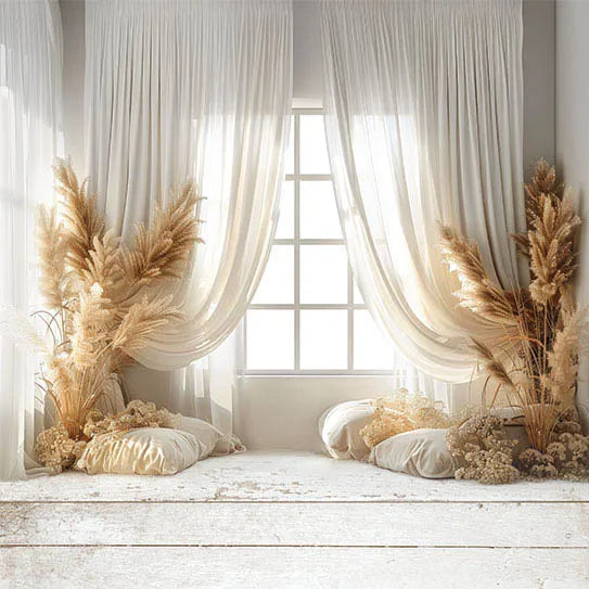 Interior Arch Boho Floral Photography Background Adult Birthday Wedding Maternity Portrait Decor Backdrop Photo Studio Supplies