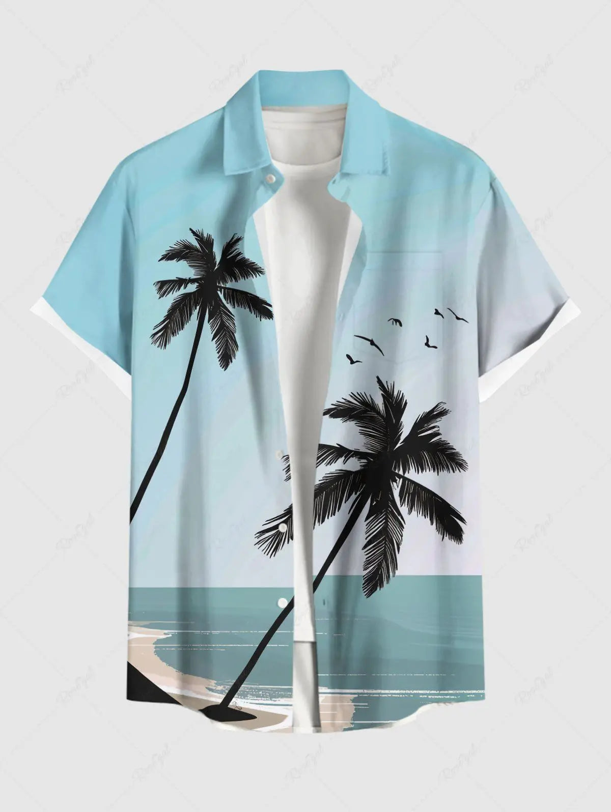 2025 Summer Holiday Men's Hawaiian Shirts 3D Printed Short Sleeved Button Down Lapel Shirt Oversized Casual Aloha Shirts Men