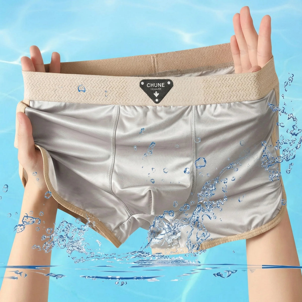 1/3 PCS Men's Luxury Satin Ice Silk Shorts Boxers Hygroscopic Breathable Double-layer Silk Crotch High Elastic Underpants