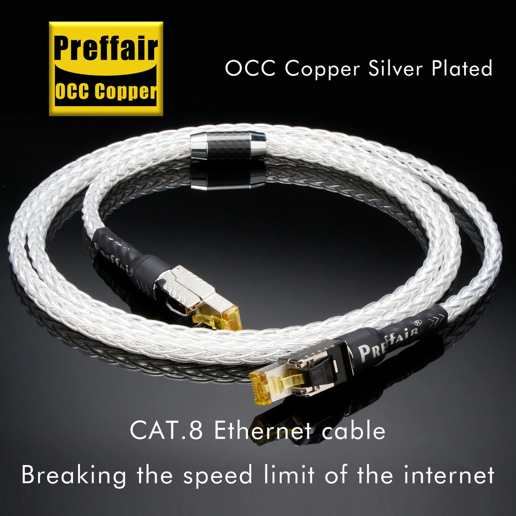 HiFi Cat8 Network Cable 40Gbps 2000MHz RJ45 Network Patch Cable 8n OCC CAT Ethernet Speed Lan Line Apply to Computers Notebooks