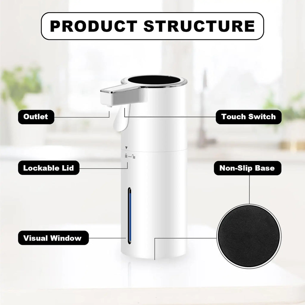 Cross-border bestseller touch foam soap dispenser automatic hand wash machine electric induction hand wash machine wall-mounted