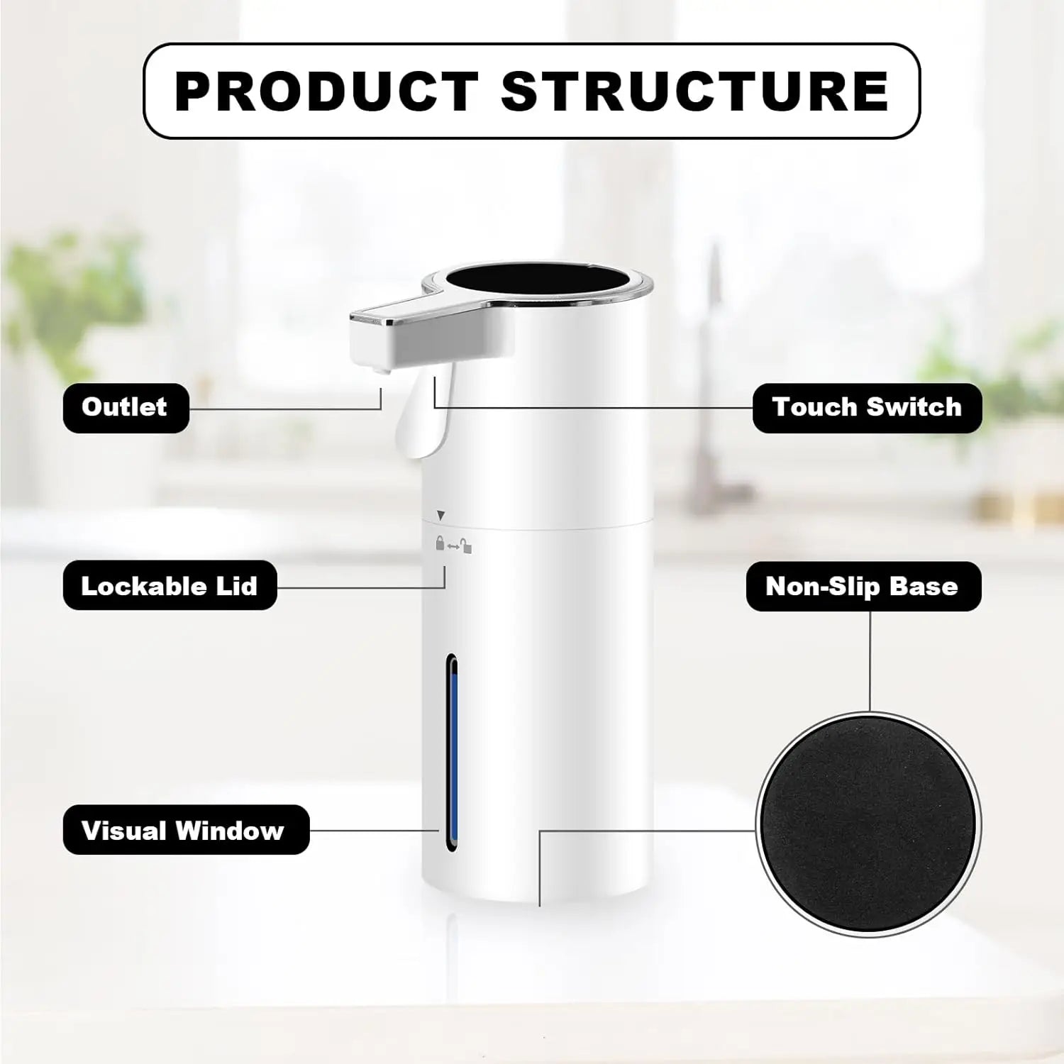 Cross-border bestseller touch foam soap dispenser automatic hand wash machine electric induction hand wash machine wall-mounted