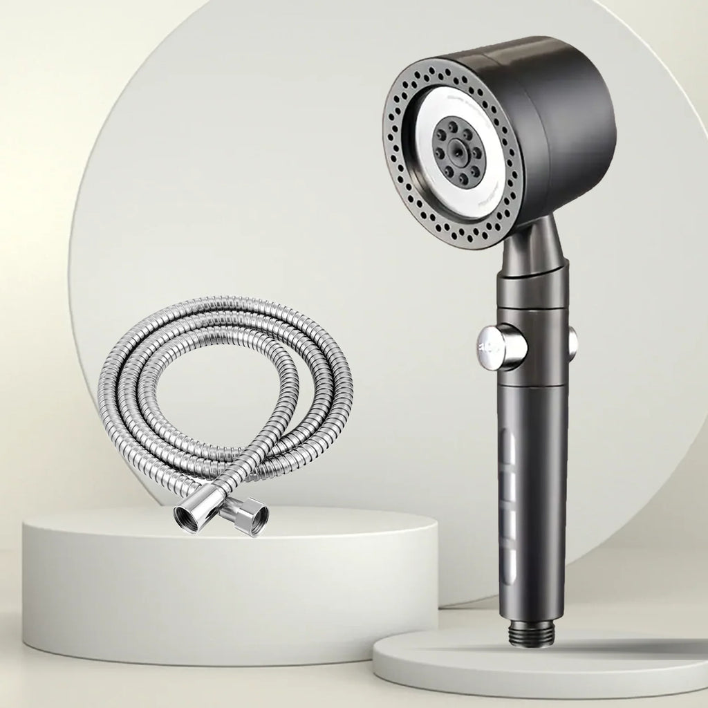 New High Pressure Water Saving Filter Shower Head 5 Modes Handheld Shower Head One Button Stop Bathroom Accessories Set