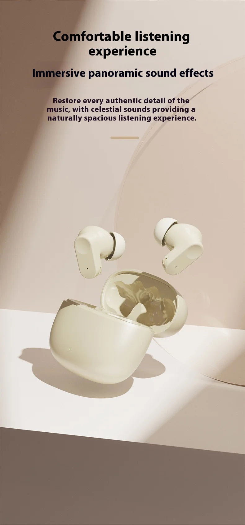 TWS In-Ear Earbuds Bluetooth 5.3 Lightweight Enhanced Sound Comfort Fit IPX5 Waterproof for Sports Daily Use Portable