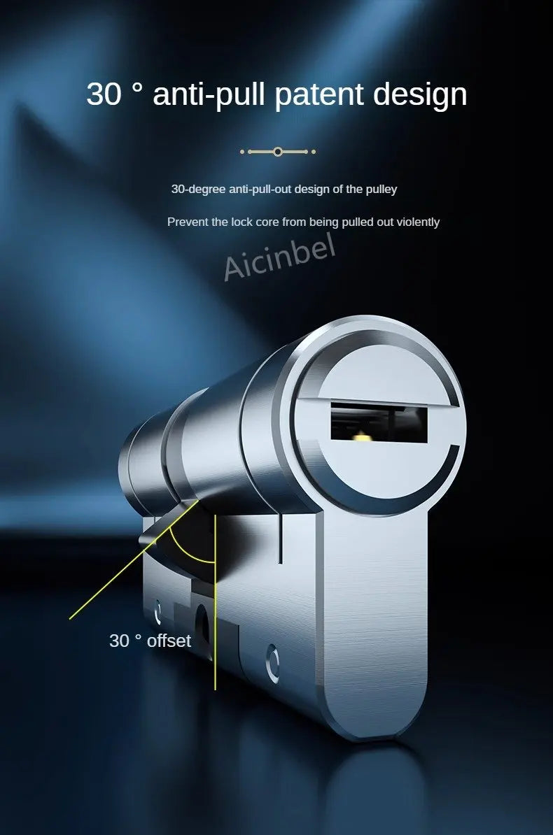 65-130MM High Quality European Standard Lock Cylinder,Super C-Level Anti-Theft Door Lock Cylinder,Household Copper Lock 8 Keys