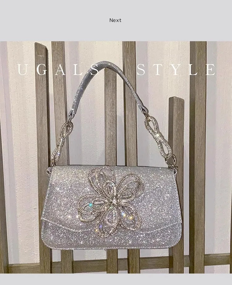 Bling Shiny Clutch Purse For Wedding Party Women Handbag Luxury Glitter Rhinestones Diamond Evening Bag Female Crossbody Bag