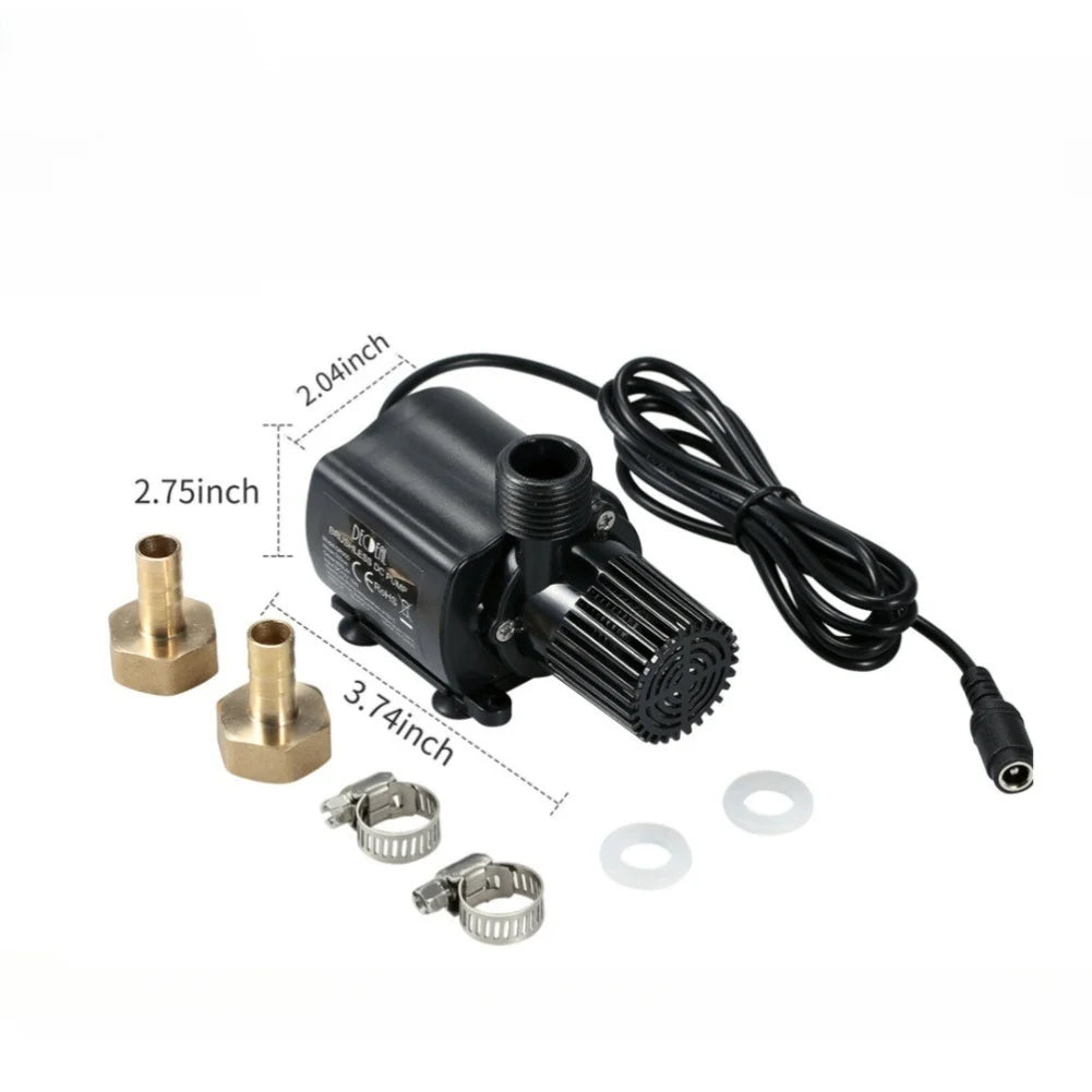 DC12V Solar Brushless Water 800L/H 5M Lift Adjustable Flow Fountain Circulating For Garden Pond Aquarium