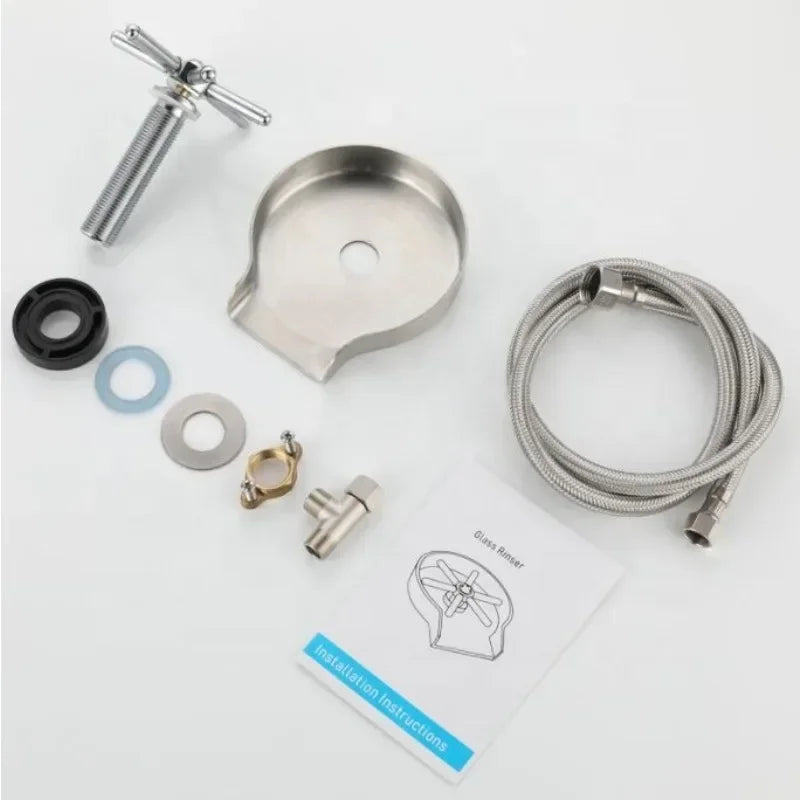 Glass Cup Bottle Washer Cleaner Beer Bar Glass Rinser Faucet Sink Accessories 304 Stainless Steel Glass Rinser for Kitchen Sinks