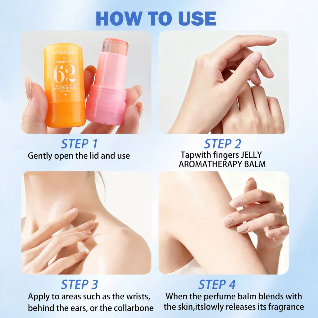Jelly Fragrance Cream, Long-Lasting Fragrance, Elegant Light Fragrance, Emits Charming Aroma, Ideal Gift for Girls