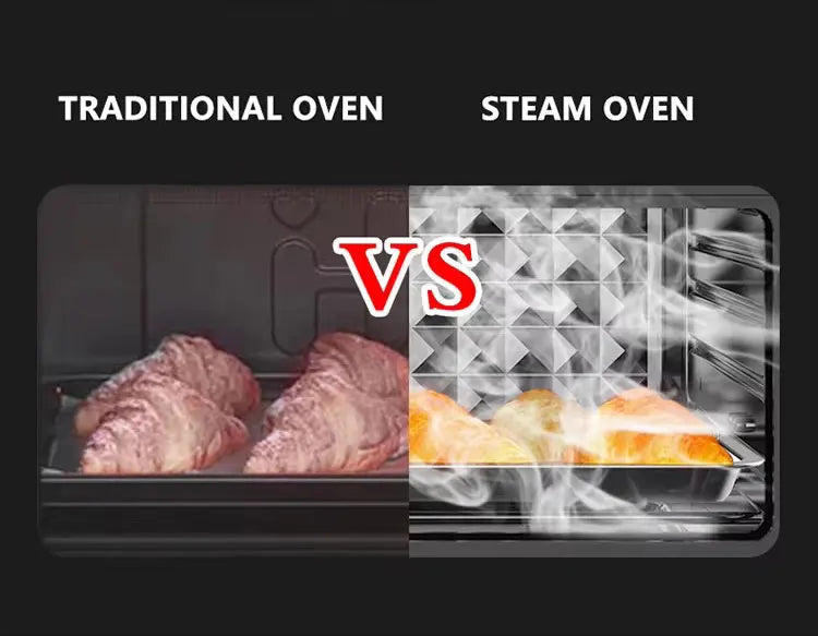 Electric Multifunctional Air Fryer Oven 30L 1800W Steam Function Convection Baking Pizza Chicken Stainless Steel 4